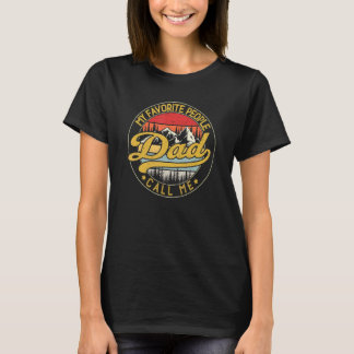 T-shirt Vintage Mes Favoris Les gens m'appellent Papa Da d