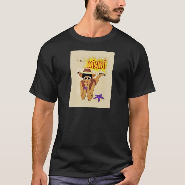 T-shirt Vintage Miami Beach (Devant)
