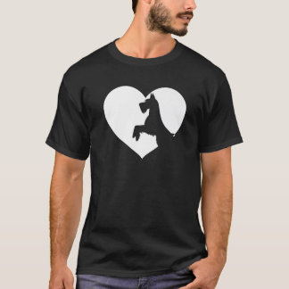 T-shirt Vintage mignon Qui aime Chiens Noir Chien drôle Bl