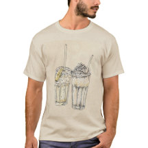 T-shirt vintage Milkshake Art - T-shirt esthétique