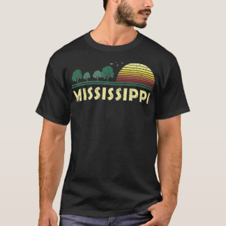 T-shirt Vintage Mississippi Sunset Woods Souvenir extérieu