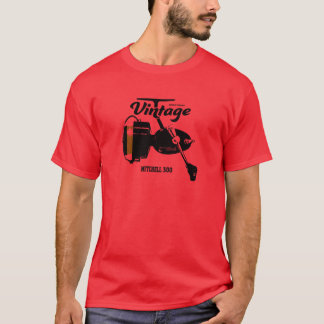 T-shirt Vintage Mitchell 300 Roue de pêche surdimensionnée