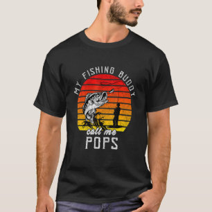 T-shirt Vintage Mon Ami De Pêche M'appelle Pops Famille Fa