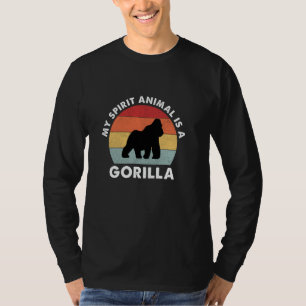 T-shirt Vintage Mon Esprit Animal est une Gorilla