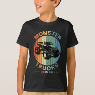 T-shirt Vintage Monster Truck Sont Mon Jam Retro Boy T-Shi