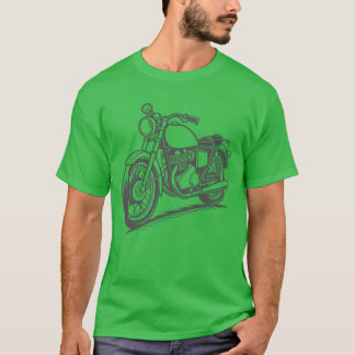 T-shirt Vintage Moto Line Art on Road vintage