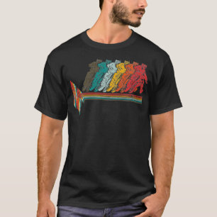 T-shirt Vintage Motocross Heartbeat Retro DirtBike for
