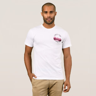 T-shirt Vintage Mountain Sunset lac extérieur Retourne rou