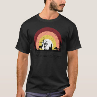 T-shirt Vintage Mountain When I Rise Give Me Jesus Christi