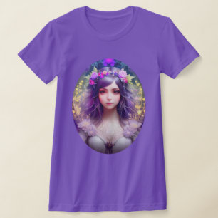 T-shirt Vintage Mucha Style Belle femme Portrait