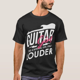 T-shirt Vintage Music Guitar Girl Louder String Instrument