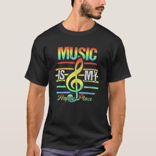 T-shirt Vintage Music is My Happy Musician Music Singer