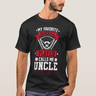 T-shirt Vintage My Favorite Baseball Player Calls Me Uncle