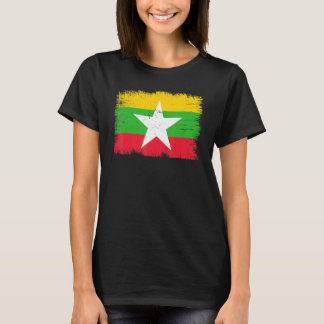 T-shirt Vintage Myanmar Flag Burmese Independence Day