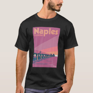 T-shirt Vintage Naples Pier Sunset Sky Naples Beach Florid
