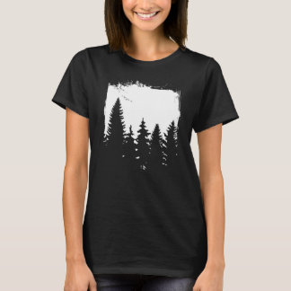 T-shirt Vintage Nature Forêt Arbres Faune Extérieur Natu
