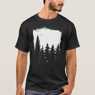 T-shirt Vintage Nature Forêt Arbres Faune Extérieur Natu