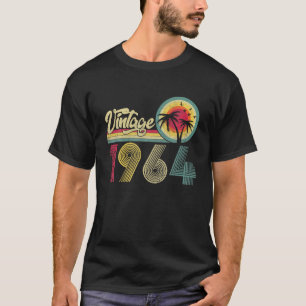 T-shirt Vintage Né En 1964 60e anniversaire Cadeaux 60 ans