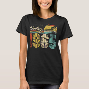 T-shirt Vintage Né En 1965 58 Ans Retro 58e Birt