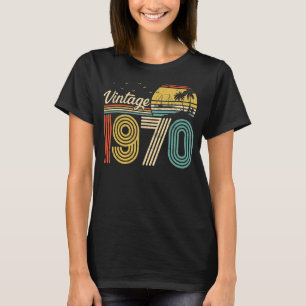 T-shirt Vintage Né En 1970 53 Ans Retro 53e Birt