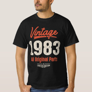 T-shirt Vintage Né en 1983 - 39e anniversaire Retro Classi