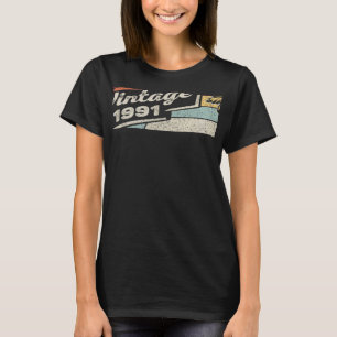 T-shirt Vintage Né En 1991 31ème Anniversaire 31 Ans