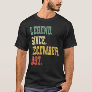 T-shirt Vintage Née En Décembre 1997 Hommes Femmes 25 Ans