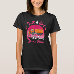 T-shirt Vintage Neige Souffle Juste Une Fille Qui Aime Nei