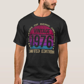 T-shirt Vintage Nineteen Seventy Six Fifty Year Anniversar
