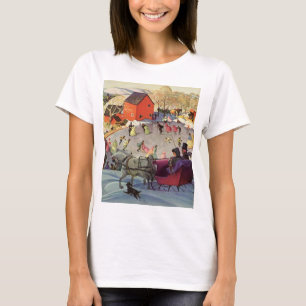 T-shirt Vintage Noël, Amour et Romance Sleigh
