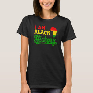 T-shirt Vintage Noir Histoire Mois Poing Femmes Hommes 1