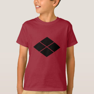T-shirt Vintage Noir Rouge Takeda Japon Mon Oriental