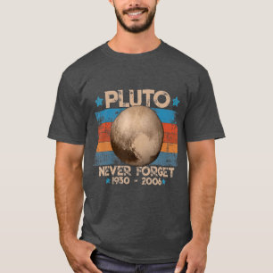 T-shirt Vintage N'Oubliez Jamais Pluto Nerdy Astronomie Es