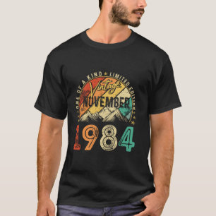 T-shirt Vintage Novembre 1984 40e Anniversaire Cadeau Pour