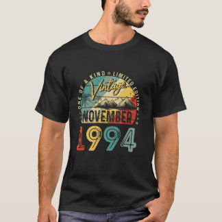 T-shirt Vintage Novembre 1994 30 Ans Anniversaire Cadeau R