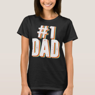 T-shirt Vintage Numéro Un Fier Papa Fête des pères Du Fils