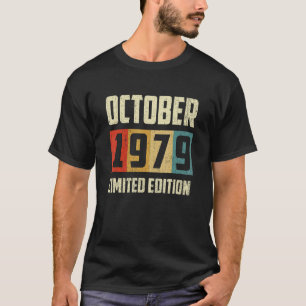 T-shirt Vintage octobre 1979 43ème anniversaire Retro