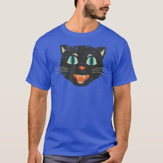 T-shirt Vintage Old School Chat noir Hallowee Éffrayante e