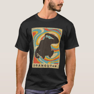 T-shirt Vintage Orangoutan Lover Animal Retro Style