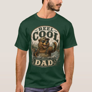T-shirt vintage Papa Cool Pêche Ours