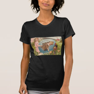 T-shirt Vintage Pâques Victorienne fille et garçon