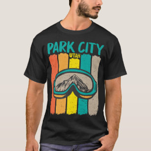 T-shirt Vintage Park City Utah TSkiing Snowboard