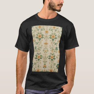 T-shirt Vintage Pastel Jaune Motif Floral