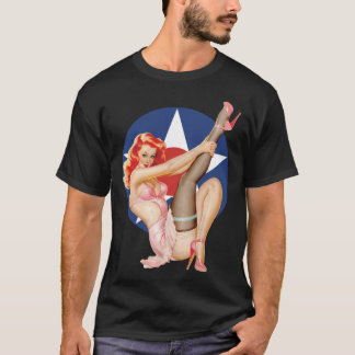 T-shirt Vintage Patriotic Pinup Girl