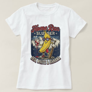 T-shirt vintage patriotique américain Funny Baseba