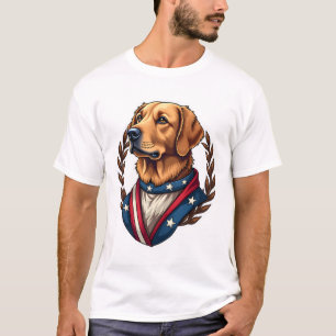 T-shirt vintage patriotique Heritage Golden Retrie