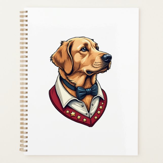 T-shirt vintage patriotique pour chien Retriever d (Devant)