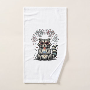 T-shirt vintage patriotique raton laveur feu d'art