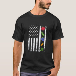 T-shirt Vintage Patriotique Végétalien et Sans Cruauté Usa