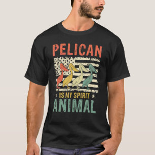 T-shirt Vintage Pélican Spirit Animal Retro Us American Fl